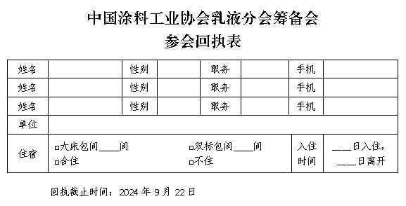 參會回執(zhí)表