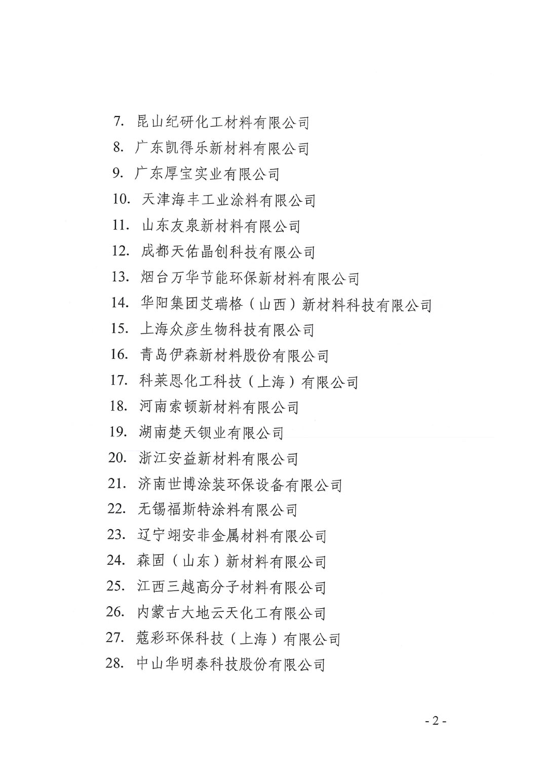 審議通過(guò)中國(guó)涂料工業(yè)協(xié)會(huì)第79批會(huì)員單位的通知-2